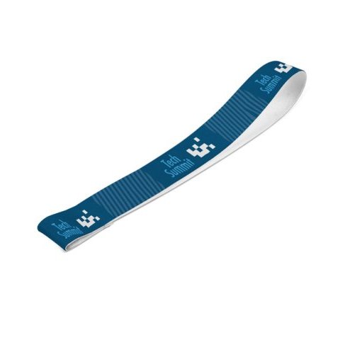 Smycz SUBLIMACJA Short Slim I (15 mm) wykonana z poliestru z recyklingu (100% rPET), jednostronna sublimacja i pełna personalizacja - 301 - Biały