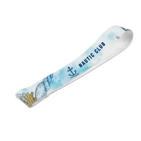 Smycz SUBLIMACJA kr&oacute;tka I (20 mm) wykonana z poliestru z recyklingu (100% rPET), sublimacja jednostronna i pełna personalizacja - 301 - Biały